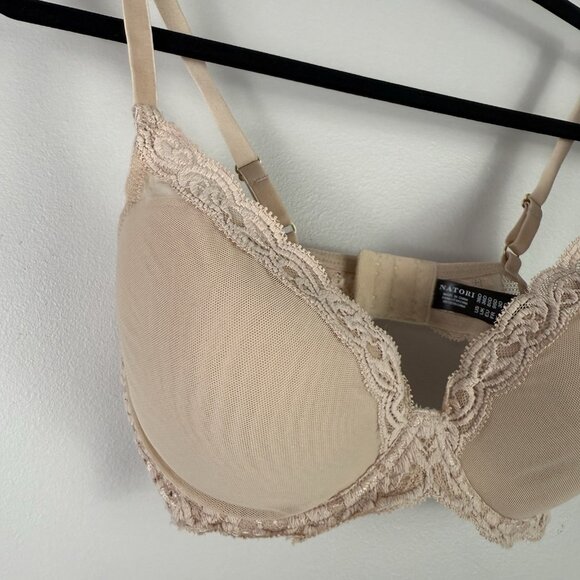 Natori 36D Nude Lace Underwire Bra Lightly Lined Full Coverage Everyday Comfort - Picture 3 of 5